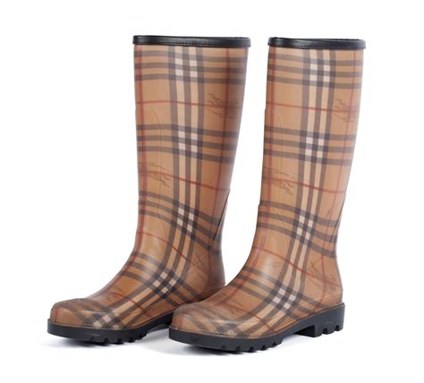 Burberry haymarket rain boots